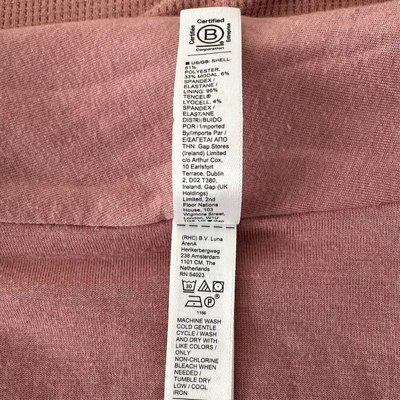 Athleta Robe Women L Wind Down Sleep Robe Dusty Pink Waffle Knit Thermal Pockets - Picture 12 of 15